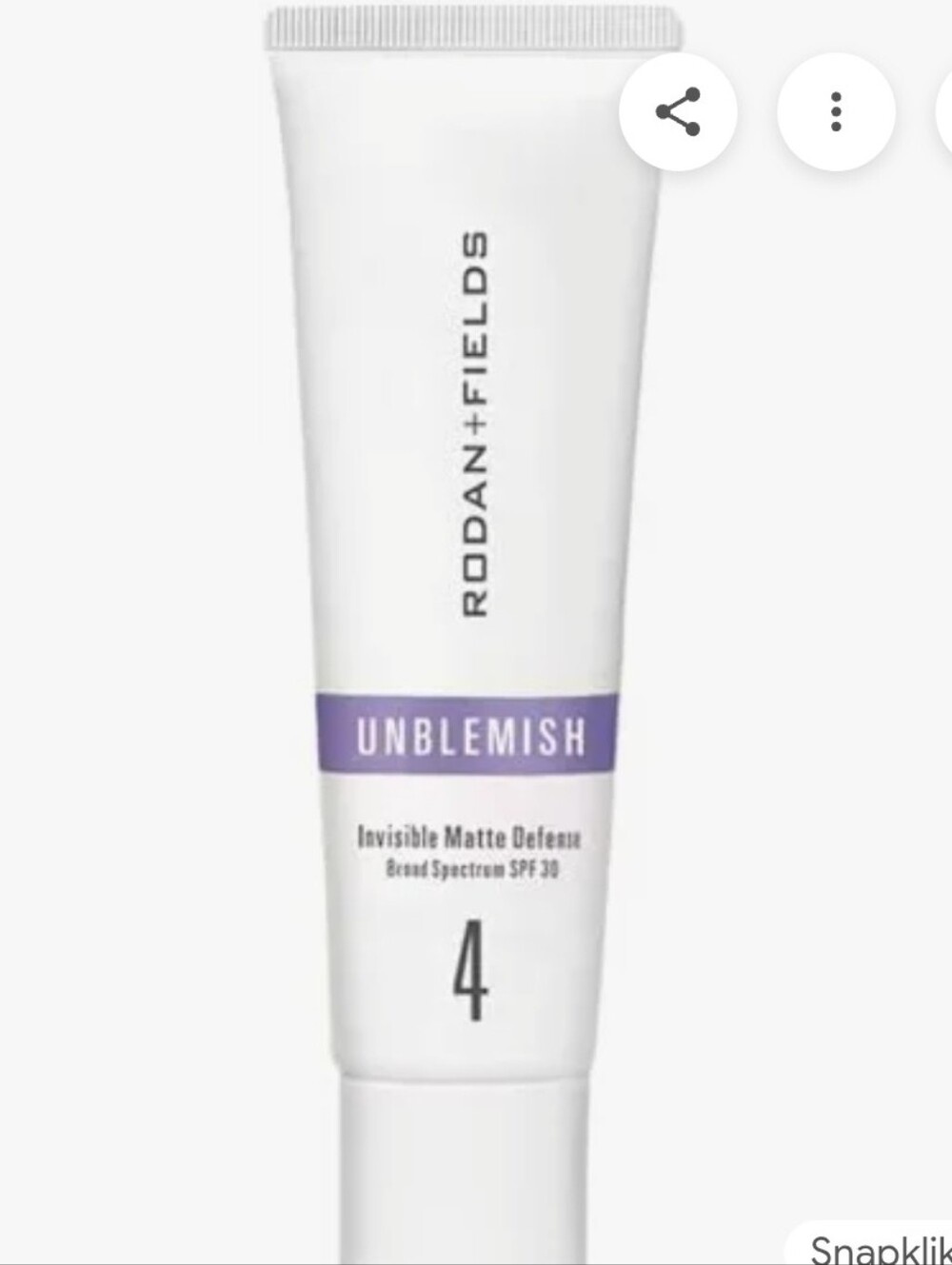Rodan + Fields Unblemish Matte Defense SPF 30 - White & Purple Accents